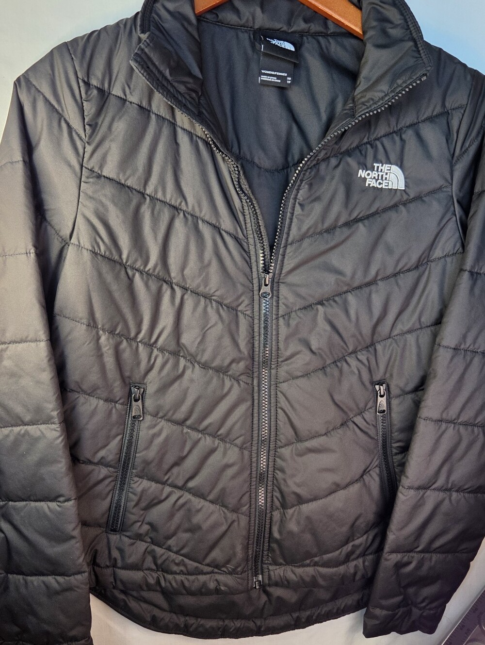 The North Face Women's XS Tamburello Black Quilted Full Zip Lightweight Jacket